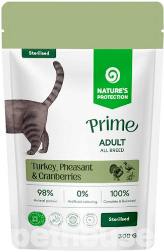 Nature's Protection Prime Cat Adult Sterilised with Turkey, Pheasant and Cranberries