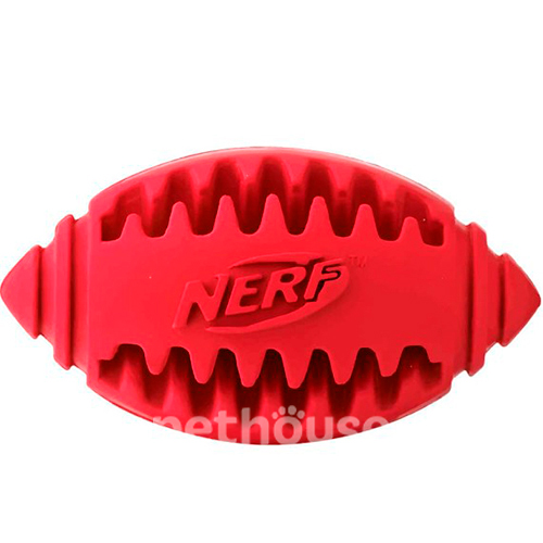 Nerf Teeth-Cleaning Football Рельєфний м’яч для чищення зубів собак