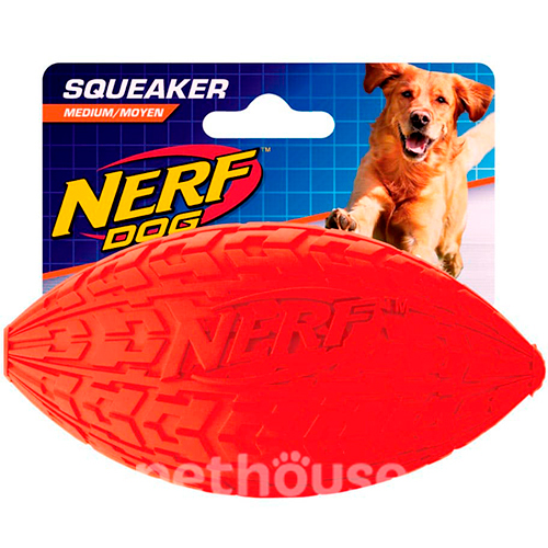 Nerf Tire Squeak Football Мяч с пищалкой для собак, фото 3