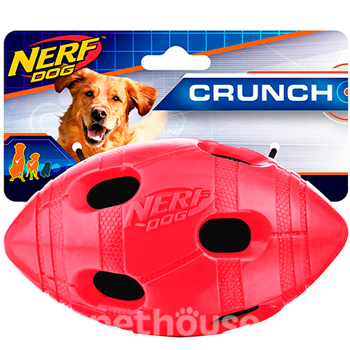 Nerf TPR Crunch Bash Football Шелестящий мяч для собак, фото 3