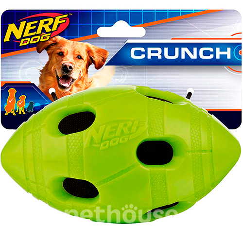Nerf TPR Crunch Bash Football Шелестящий мяч для собак, фото 7