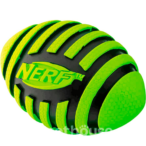 Nerf Spiral Squeak Football Спиральный мяч для собак, фото 2