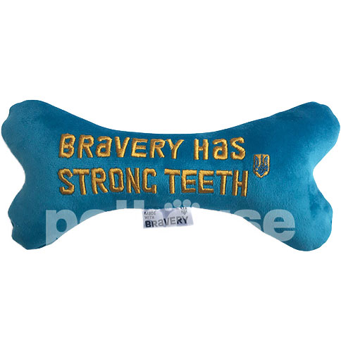 Noble Pet Miles Bravery Blue Velour М'яка іграшка-кісточка для собак, блакитний
