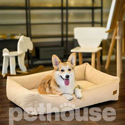 Noble Pet Albert Velvet Sand М'який лежак для собак і котів