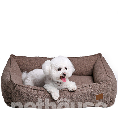 Noble Pet Albert Teddy Mocco М'який лежак з бортами для собак і котів