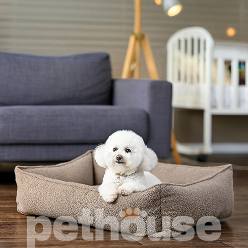 Noble Pet Albert Teddy Mocco М'який лежак з бортами для собак і котів