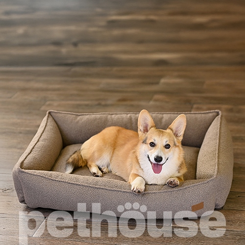 Noble Pet Albert Teddy Mocco М'який лежак з бортами для собак і котів