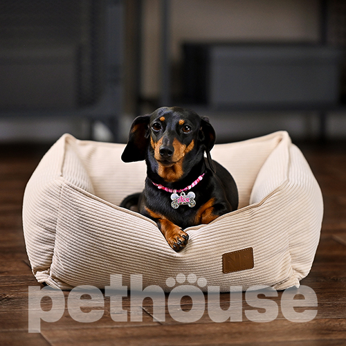 Noble Pet Henry Velvet Sand Мягкий лежак с бортами для собак и кошек