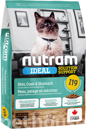 Nutram I19 Ideal Solution Support Sensitive Skin, Coat & Stomach Cat
