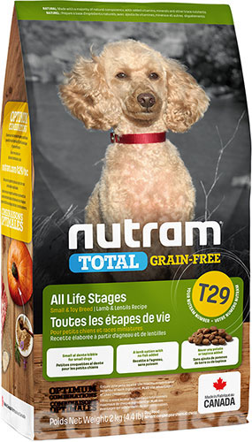 Nutram T29 Total Grain-Free Lamb and Lentils Recipe Small Breed Dog