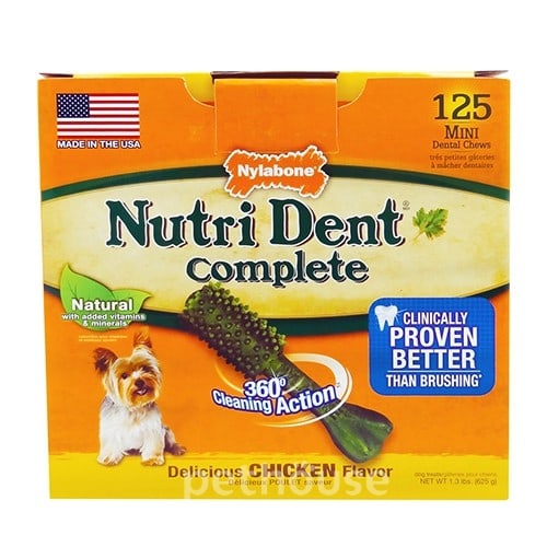 Nylabone Nutri Dent Chicken Mini - лакомство для чистки зубов собак, фото 2