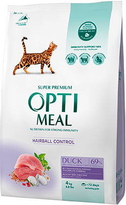 Optimeal Cat Adult Duck Hairball Control