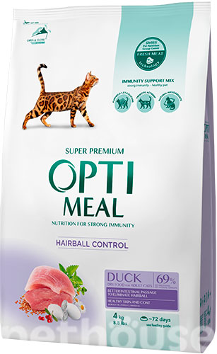 Optimeal Cat Adult Duck Hairball Control 