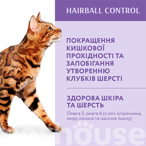 Optimeal Cat Adult Duck Hairball Control , фото 4
