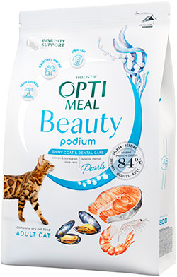 Optimeal Cat Beauty Podium Shiny Coat & Dental Care