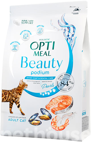 Optimeal Cat Beauty Podium Shiny Coat & Dental Care 