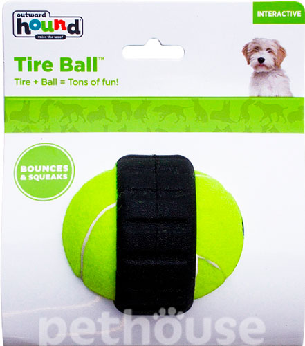 Outward Hound Tire Ball Теннисный мяч с шиной для собак, фото 2
