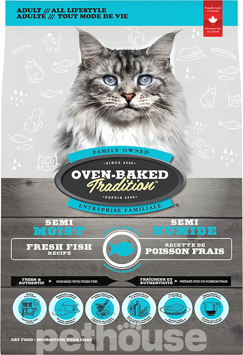 Oven-Baked Tradition Semi-Moist Cat Adult Fish 