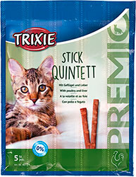 Trixie Premio Stick Quintett з домашньою птицею та печінкою для котів