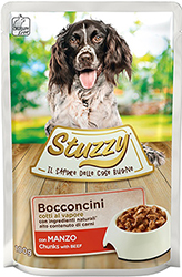 Stuzzy Dog Кусочки с говядиной в соусе для собак, пауч
