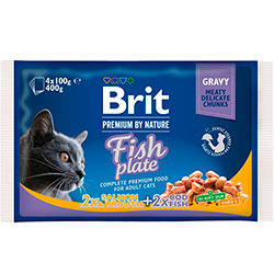 Brit Premium "Рибна тарілка" в соусі для котів