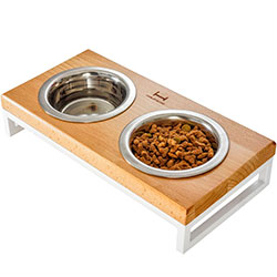 Harley and Cho Миски на підставці Lunch Bar Natural wood + White