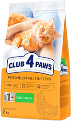 Клуб 4 Лапы Premium с курицей для взрослых кошек
