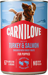 Carnilove Grain Free Puppy з лососем та індичкою