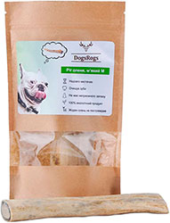 DogsRogs Оленьи рога M для собак малых пород, мягкие