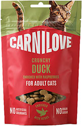Carnilove Cat Crunchy Snack с уткой и малиной для кошек