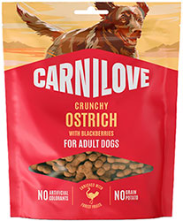 Carnilove Dog Crunchy Snack с мясом страуса и ежевикой для собак