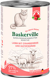 Baskerville Sensitive Ягненок с клюквой и кошачьей травой для кошек