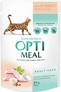 Optimeal Шматочки з кроликом в білому соусі для котів