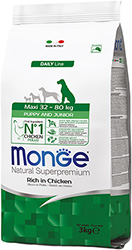 Monge Maxi Puppy & Junior Chicken