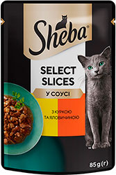 Sheba Select Slices з куркою та яловичиною у соусі