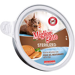 Migliorgatto Sterilized Мусс со средиземноморской рыбой для кошек