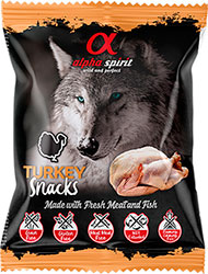 Alpha Spirit Dog Turkey Snacks Лакомство с индейкой для собак