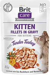 Brit Care Cat Fillets In Gravy с индейкой для котят