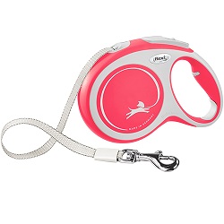 Flexi New Comfort L — повідець-рулетка для собак до 50 кг, стрічка, 8 м