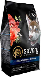 Savory Junior Large Breed Fresh Turkey & Chicken