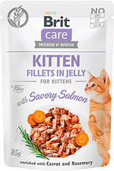 Brit Care Cat Fillets In Jelly с лососем для котят