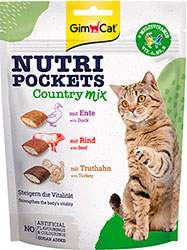 GimCat Nutri Pockets Country Mix - микс мясных подушечек для кошек