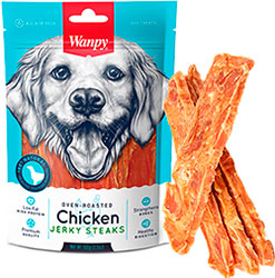 Wanpy Chicken Jerky Steaks Полоски куриного филе для собак