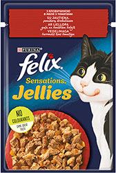 Felix Sensations з яловичиною та томатами в желе