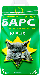 Барс №4 наповнювач для туалету, класик, без аромату