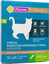 Vitomax Gold Краплі від бліх і кліщів для котів