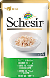 Schesir консервы для кошек, куриное филе с рисом, пауч