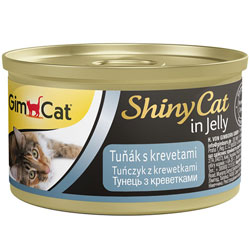 GimCat Shiny Cat консерви для котів, з тунцем і креветками