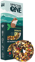 Special One Donuts Лакомство-пончики с паприкой, тыквой и морковью для грызунов