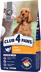 Клуб 4 Лапы Premium Light для взрослых собак средних и больших пород